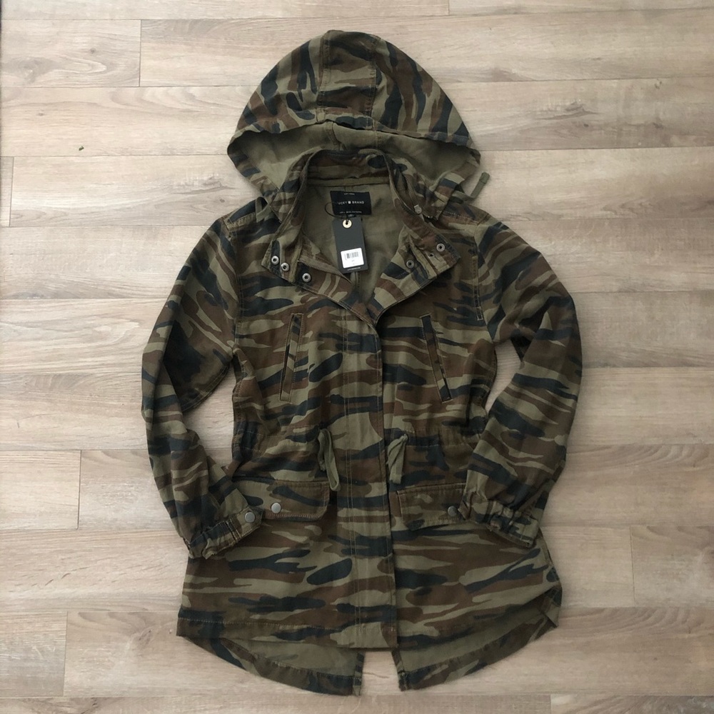 Lucky Brand NWT Washed Camo Jacket